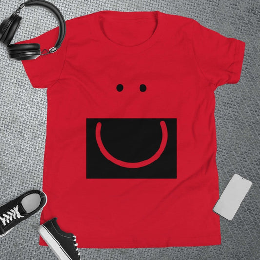 Kids Happy Face Tshirt, Kids Smiley Face Tee, Kids Smiley Shirt, Smile TShirt, Inverted Smiley, Monochromatic, Binarized, Kids Tee